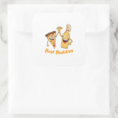 Sticker Carré Best Buddies Pizza et bière (Sac)