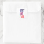 Sticker Carré Best Dad Ever Minimalist Cool Professional (Sac)