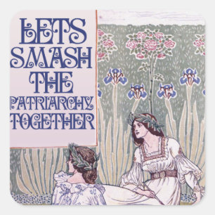 Sticker Carré Best Feminist Friend (meilleur ami féministe) Écra