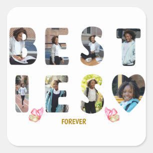 Sticker Carré Besties BFF Friends Forever 8 Photo