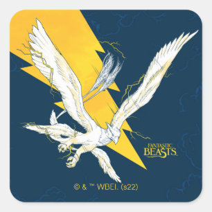 Sticker Carré Bêtes fantastiques Thunderbird