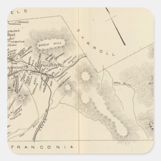 Sticker Carré Bethléem, Bethléem PO, Maplewood PO (Devant)