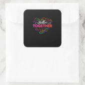 Sticker Carré Better Together Minimal Design  (Sac)