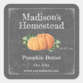 Sticker Carré Beurre citrouille | (Devant)