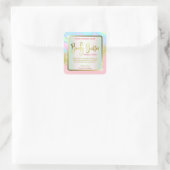 Sticker Carré Beurre de Parties scintillant bleu pastel bleu ros (Sac)