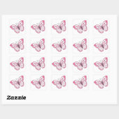 Sticker Carré Beurre rose simple (Feuille)