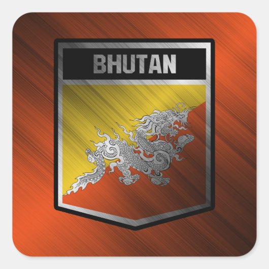 Sticker Carré Bhoutan (Devant)