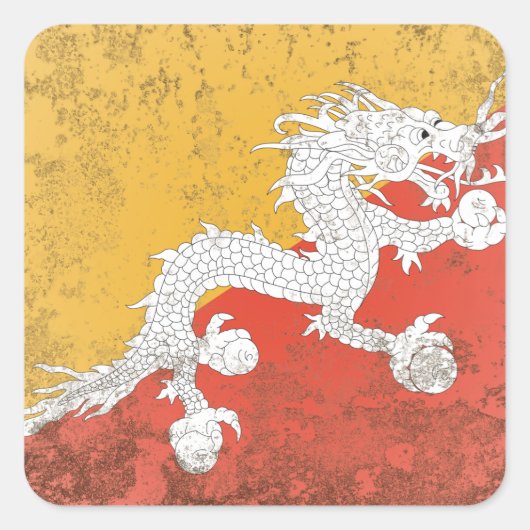 Sticker Carré Bhoutan (Devant)
