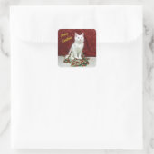 Sticker Carré Bianca's Maine Coon Noël - Chat / Kitten (Sac)