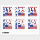 Sticker Carré Biathlon États-Unis (Feuille)