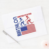 Sticker Carré Biathlon États-Unis (Enveloppe)