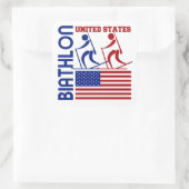 Sticker Carré Biathlon États-Unis (Sac)