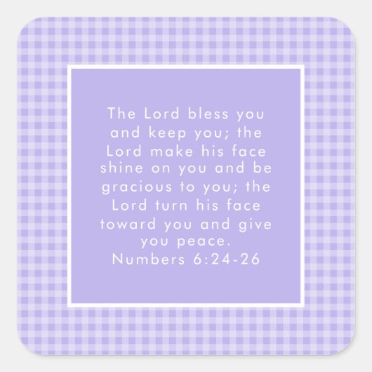 Sticker Carré Bible chrétienne Verse Art (Devant)