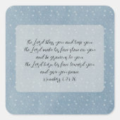 Sticker Carré Bible chrétienne Verse Art (Devant)