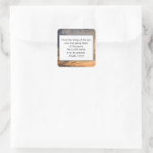 Sticker Carré Bible chrétienne Verse Psaumes (Sac)