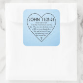 Sticker Carré Bible - Jean 11:25-26 (Sac)