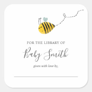 Sticker Carré Bibliothèque de Baby showers