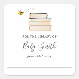Sticker Carré Bibliothèque de Baby showers