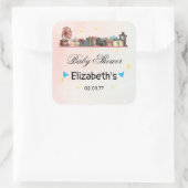 Sticker Carré Bibliothèque de livres d'histoires Le prochain cha (Sac)