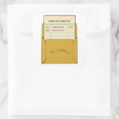 Sticker Carré Bibliothèque de plaques-cadeaux Provenance (Sac)