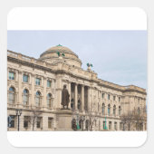 Sticker Carré bibliothèque publique de style renaissance à milwa (Devant)