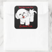 Sticker Carré Bichon Frise (Sac)