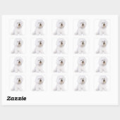 Sticker Carré Bichon Frise (A) (Feuille)