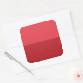 Sticker Carré bicolore rouge tomate - personnalisa (Enveloppe)
