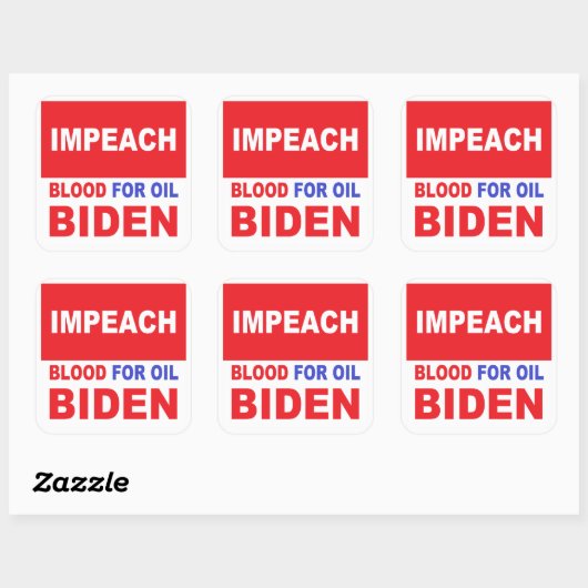 Sticker Carré Biden d'huile d'huile (Feuille)