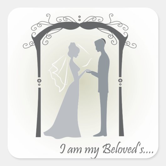 Sticker Carré Bien aimé (Devant)