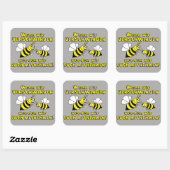 Sticker Carré Bien-être des abeilles (Feuille)
