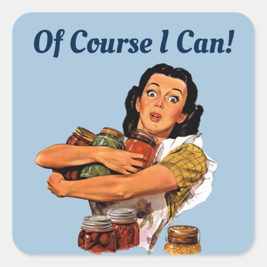 Sticker Carré Bien Sûr Je Peux (Devant)