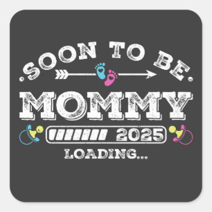 Sticker Carré Bientôt être maman 2025 Chargement