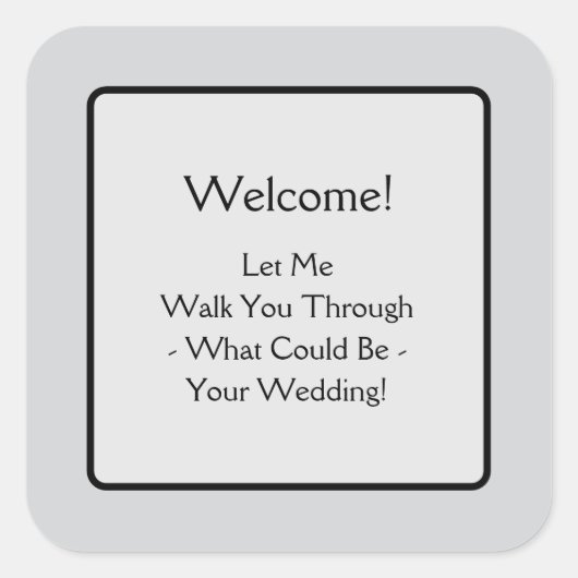 Sticker Carré Bienvenue (Devant)