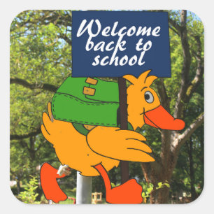 Sticker Carré Bienvenue à l'école