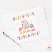 Sticker Carré Bienvenue à l'école (Enveloppe)