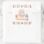 Sticker Carré Bienvenue à l'école (Sac)