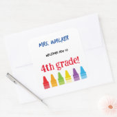 Sticker Carré Bienvenue à l'enseignant de cuisine dans les école (Enveloppe)