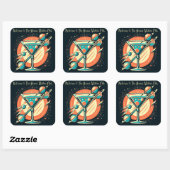 Sticker Carré Bienvenue Au Atomic Martini Club (Feuille)