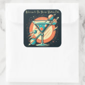 Sticker Carré Bienvenue Au Atomic Martini Club (Sac)