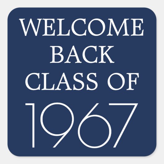 Sticker Carré Bienvenue Classe de retour (Devant)