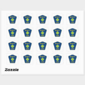 Sticker Carré Bienvenue Dans Android Comté (Bogue Droid Sign) (Feuille)