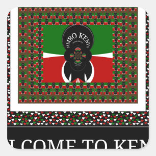 Sticker Carré Bienvenue sur Magical Kenya : Hakuna Matata