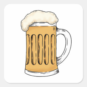 STICKER CARRÉ BIÈRE