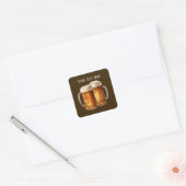 Sticker Carré bière cool ajouter du texte (Enveloppe)