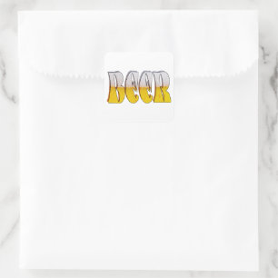 Sticker Carré Bière sur le robinet