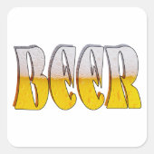 Sticker Carré Bière sur le robinet (Devant)