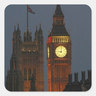 Sticker Carré Big Ben-Londres-Angleterre