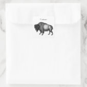 Sticker Carré Big Bison Buffalo Thunder-Cove (Sac)