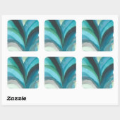 Sticker Carré Big Blue Leaf I (Feuille)